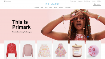 Primark Website Launch - Homepage Hero Shot.